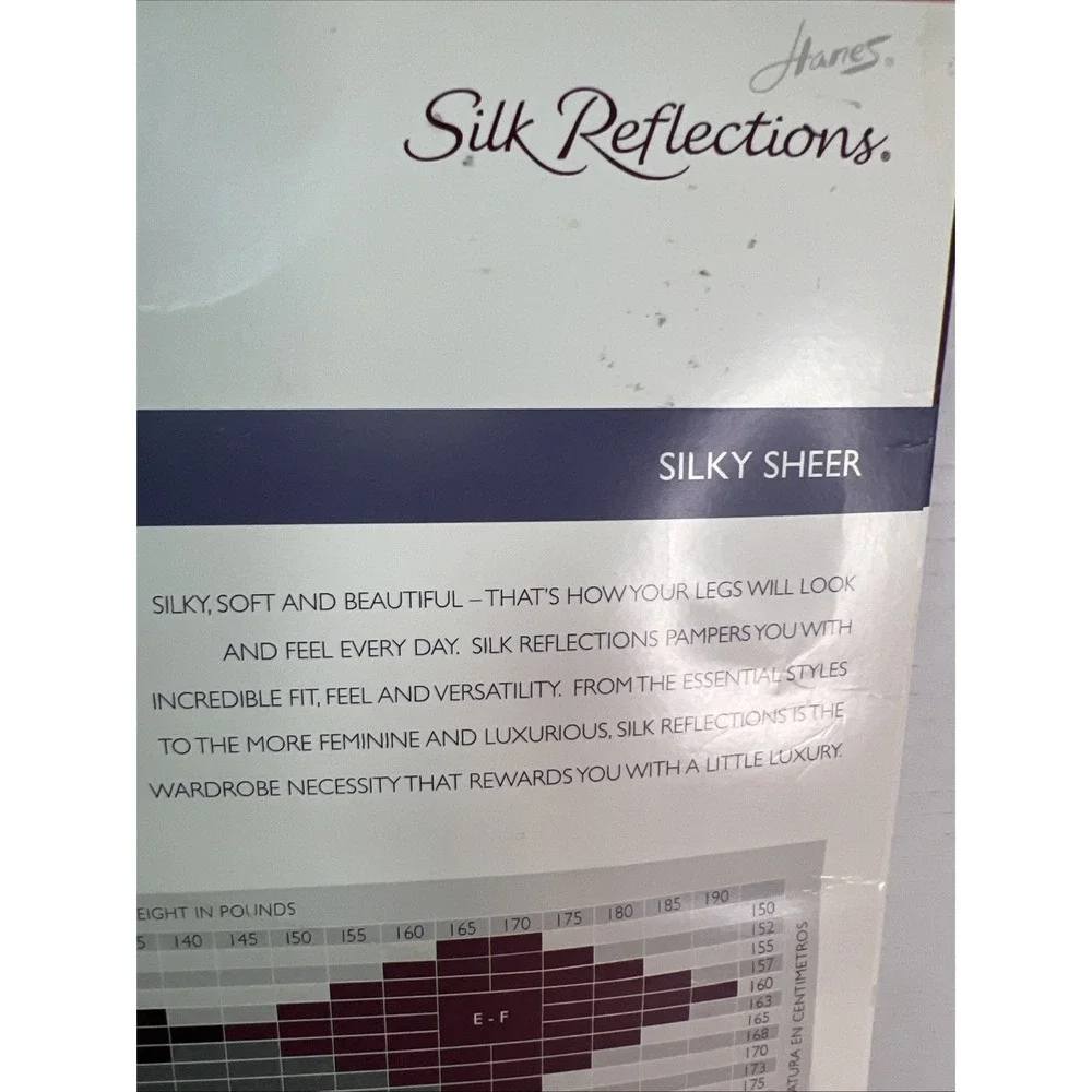 Hanes Silk Reflections‎ Pantyhose-Non-control Top Sandalfoot sz CD Style 715